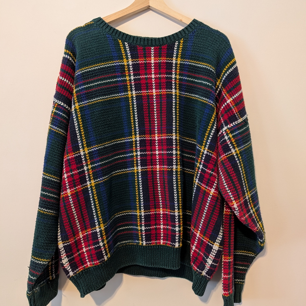 GAP Multicolor Plaid Sweater